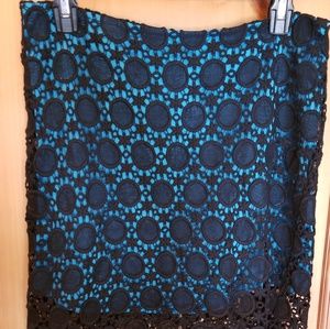 Kensie skirt black with pretty blue lining